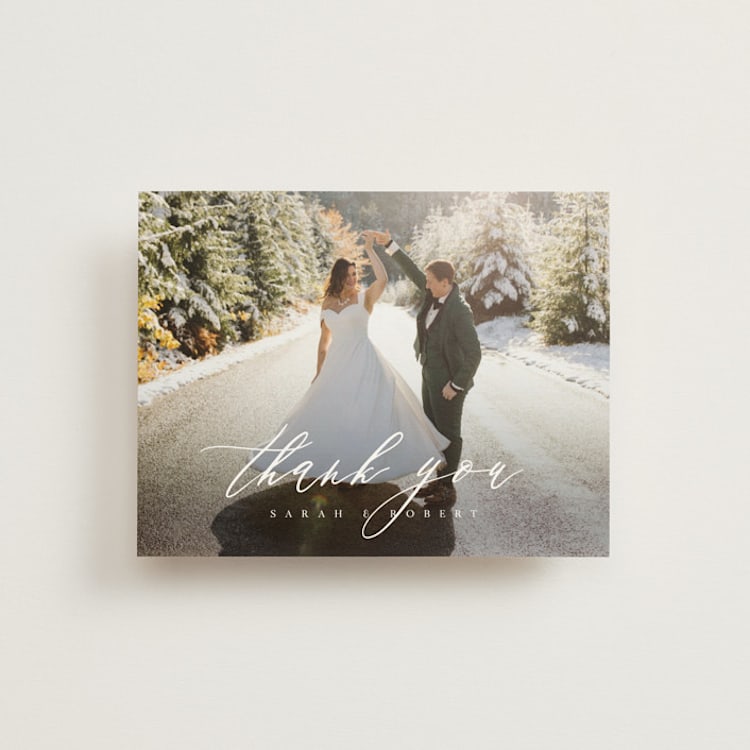 "Corison" - Flat Wedding Thank You Cards in Classic by Kelly Schmidt - Front