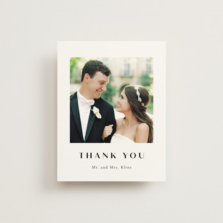 "Arguello" - Flat Wedding Thank You Cards in Diamond by Annie Shapiro - Front