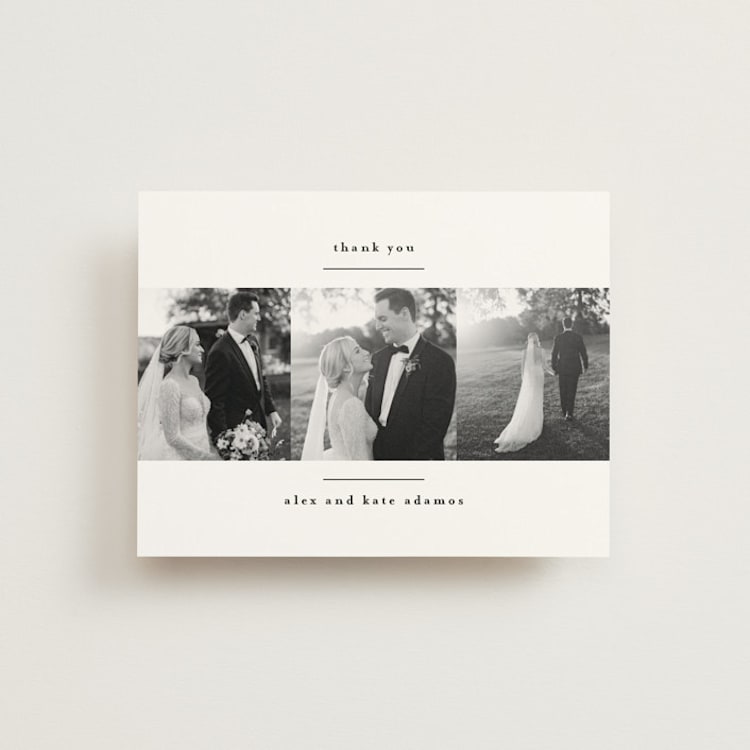"modern minimalist" - Flat Wedding Thank You Cards in Crisp Snow by Kate Ross - Front