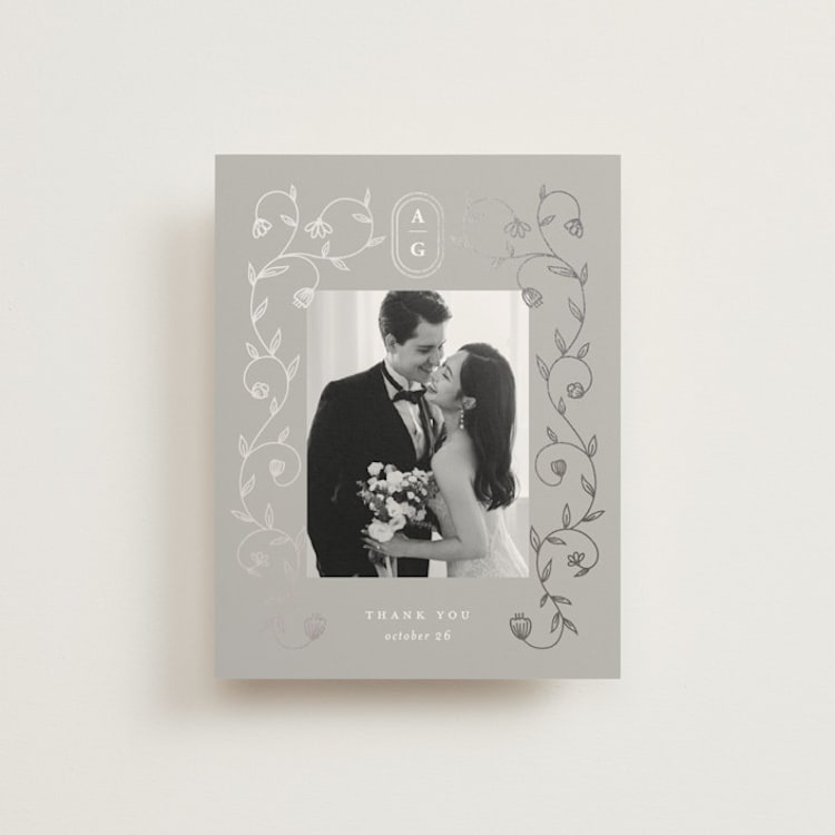 "cantuccini" - Foil-Pressed Flat Wedding Thank You Cards in Moon by chocomocacino - Front