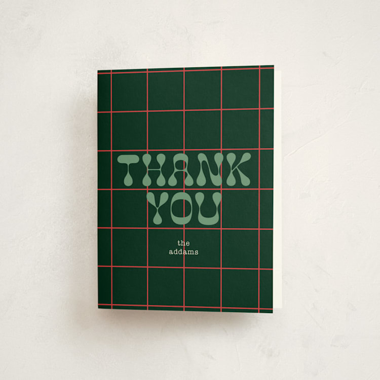 "holiday style" - Party Thank You Cards in Evergreen by Baumbirdy - Front