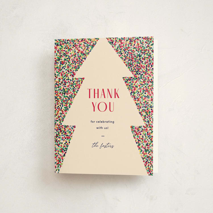 "Holiday Cheer" - Party Thank You Cards in Fruitcake by Pixel and Hank - Front