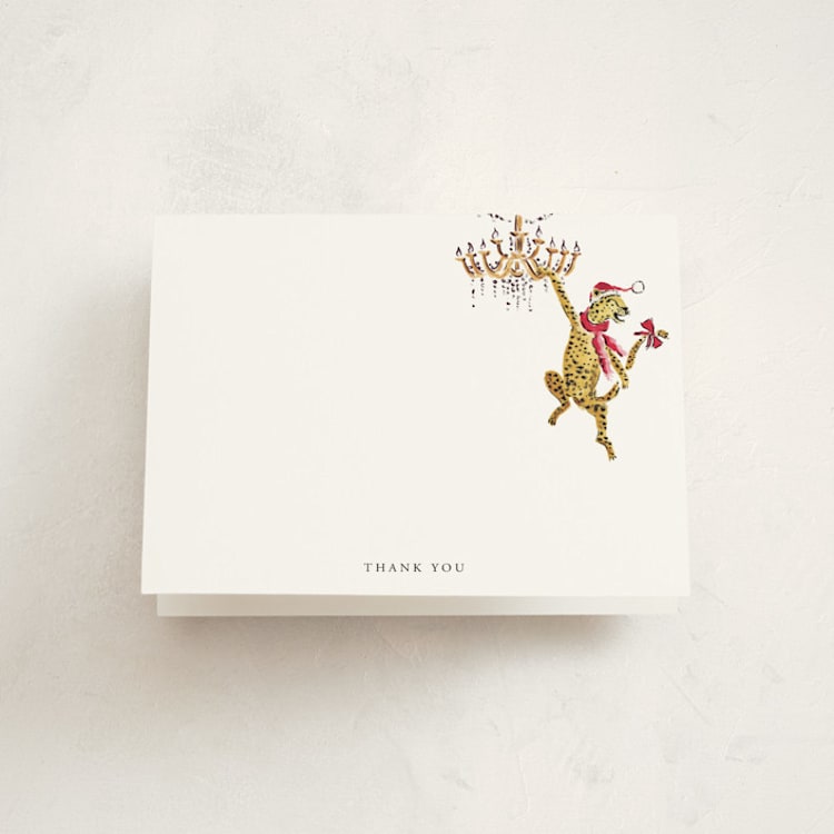 "Toasty and Tipsy" - Party Thank You Cards in Scarlet by Jill Delavan - Front