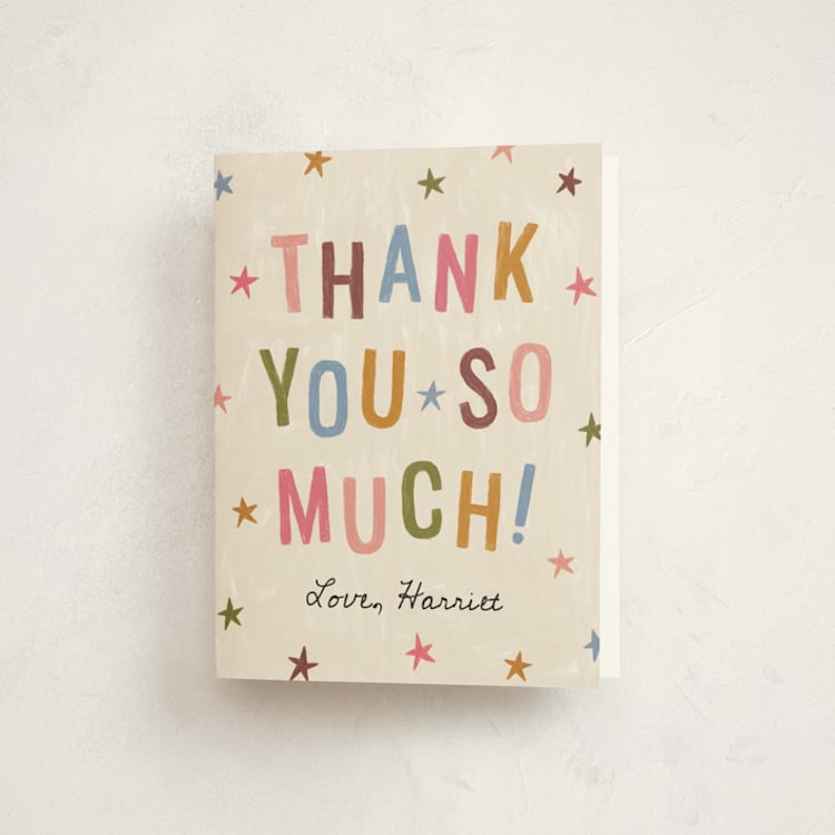 "Hip Hip Hooray" - Party Thank You Cards in Bloom by Kercia Jane - Front