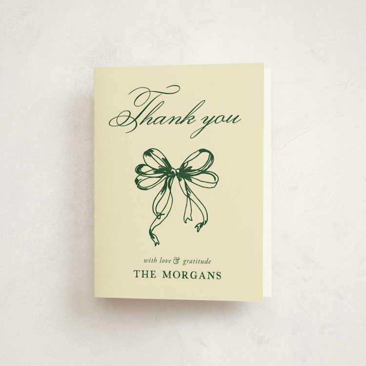 "Holiday Cocktails" - Party Thank You Cards in Forest by Rina Ozum - Front