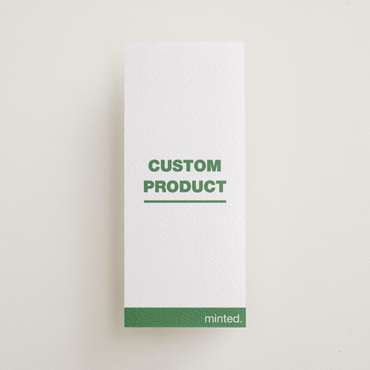 "Minted Custom" - Letterpress Long Programs in Fern by Minted Custom - Front
