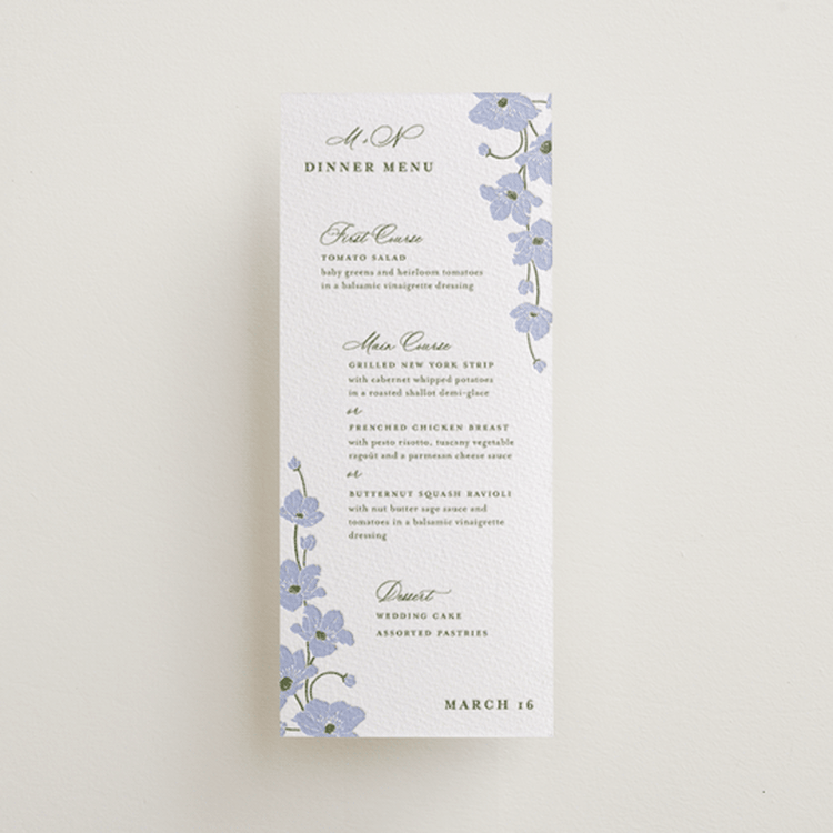"Anemones" - Letterpress Long Programs in Vista | Artichoke by letterfix - Front
