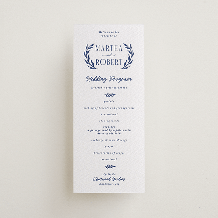 "Botanical Dream" - Letterpress Long Programs in Lapis by Sherley Ferreira - Front