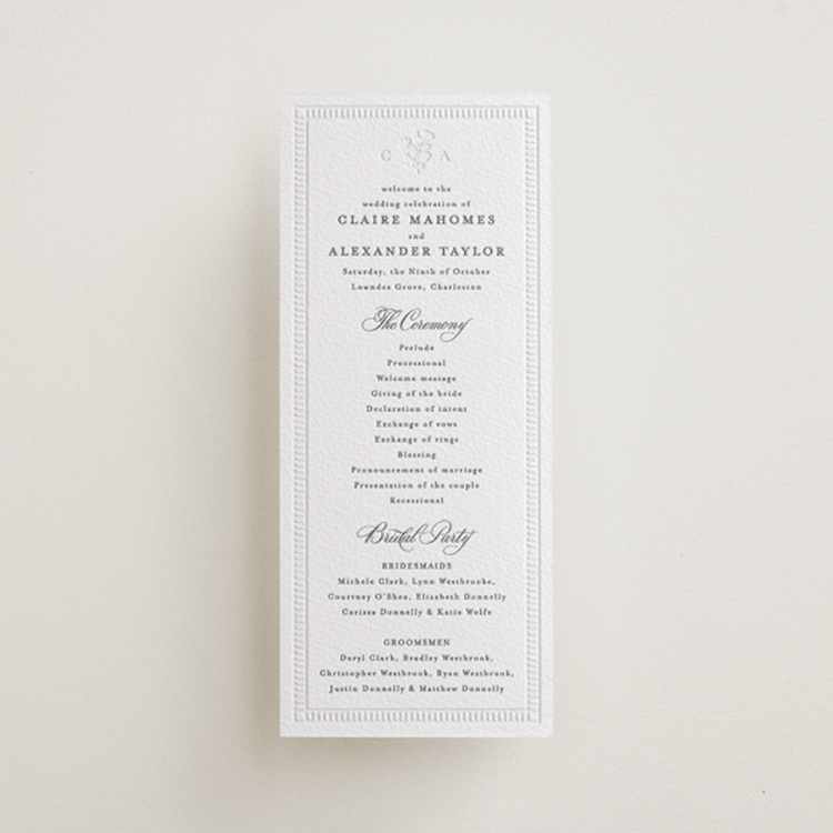 "Heirloom" - Letterpress Long Programs in Smoke by Creo Study - Front