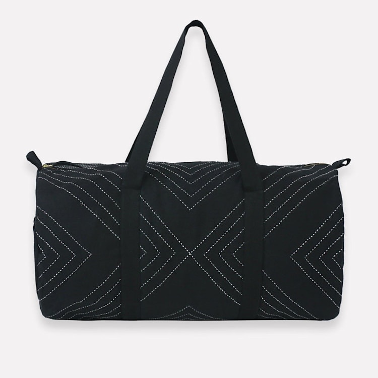 "Arrow Canvas Duffle Bag" - Tote Bag in black by Anchal