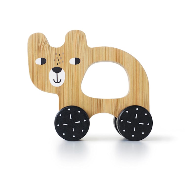 "Wee Gallery Push Toy - Bear" - Toys in natural by Wee Gallery