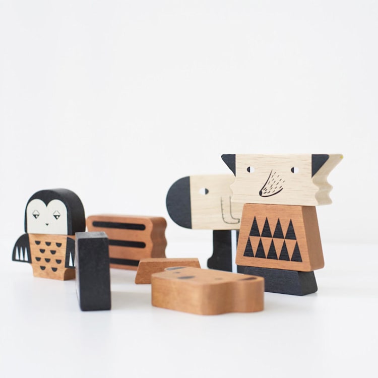 "Animal Tower" - Toys in multicolor by Wee Gallery