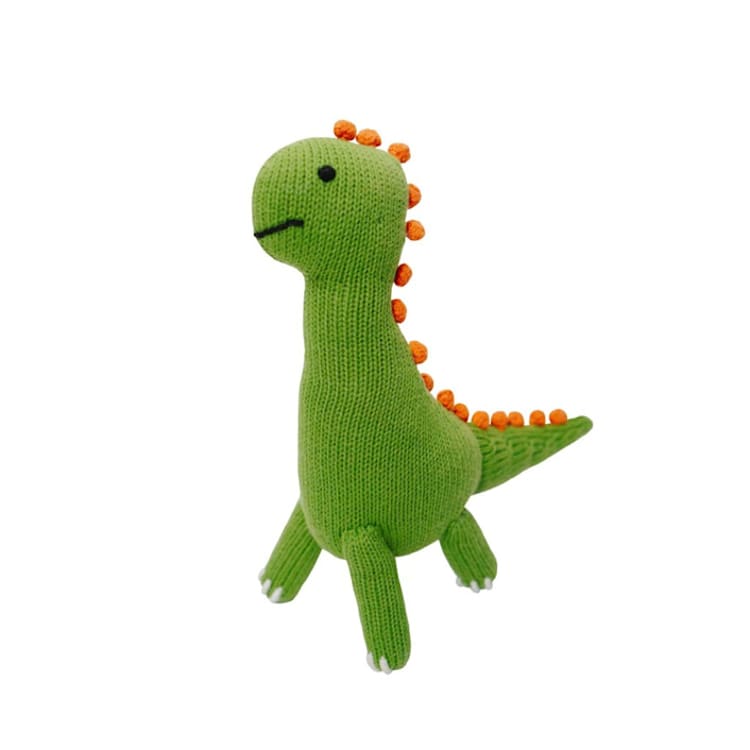 "Knit Brontosaurus Dinosaur Toy" - Toys in green by Global Goods Partners
