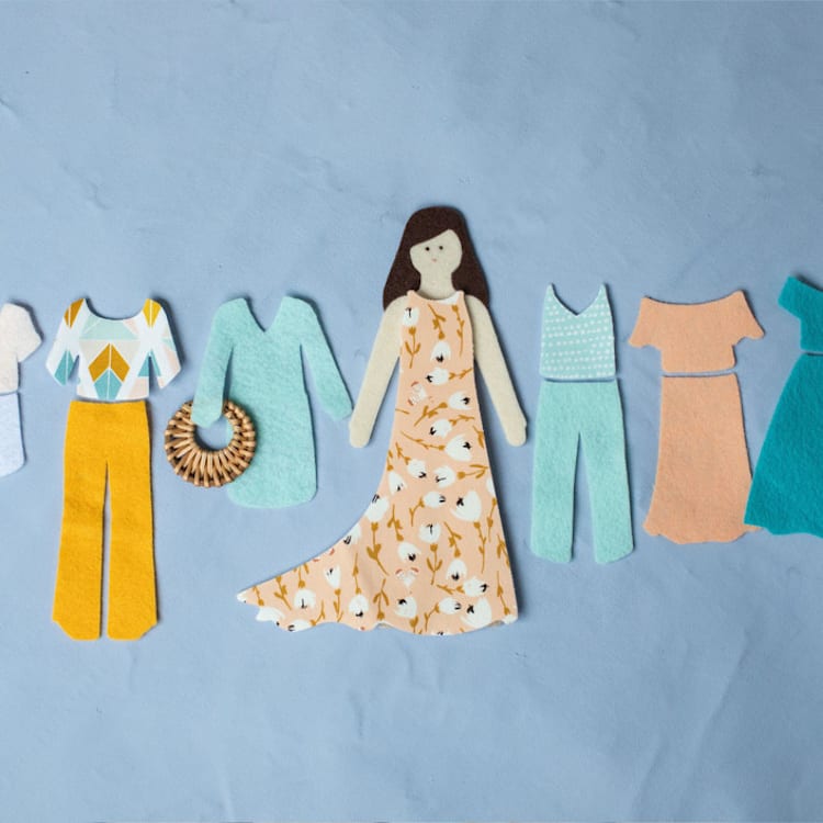 "Felt Doll Deluxe Set - Hazelnut" - Toys in multicolor by Lowercase Toys