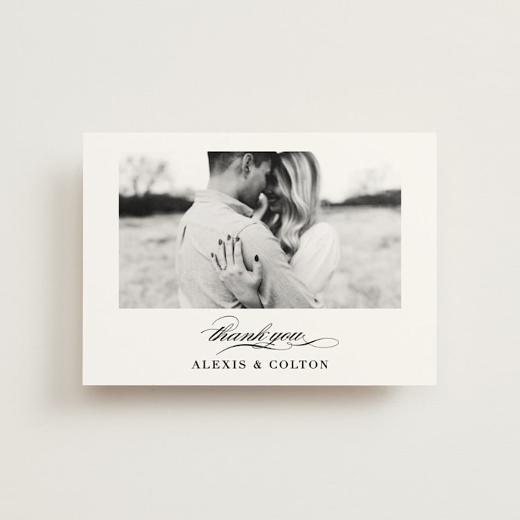 "Charming" - Wedding Thank You Postcards in Pearl by AK Graphics - Front