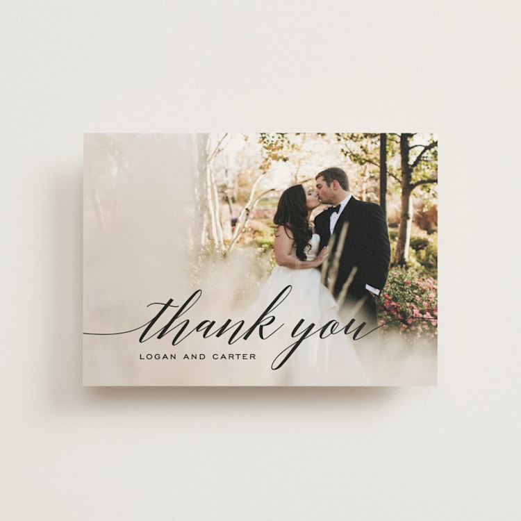"Someone Like You" - Wedding Thank You Postcards in Tuxedo by Design Lotus - Front