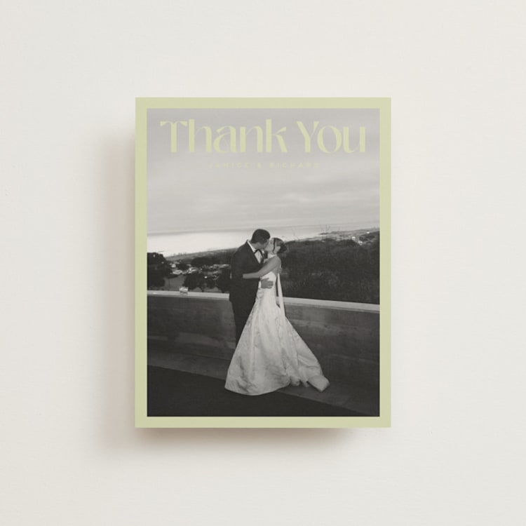 "News!" - Wedding Thank You Postcards in Kiwi by Claudia Orengo - Front