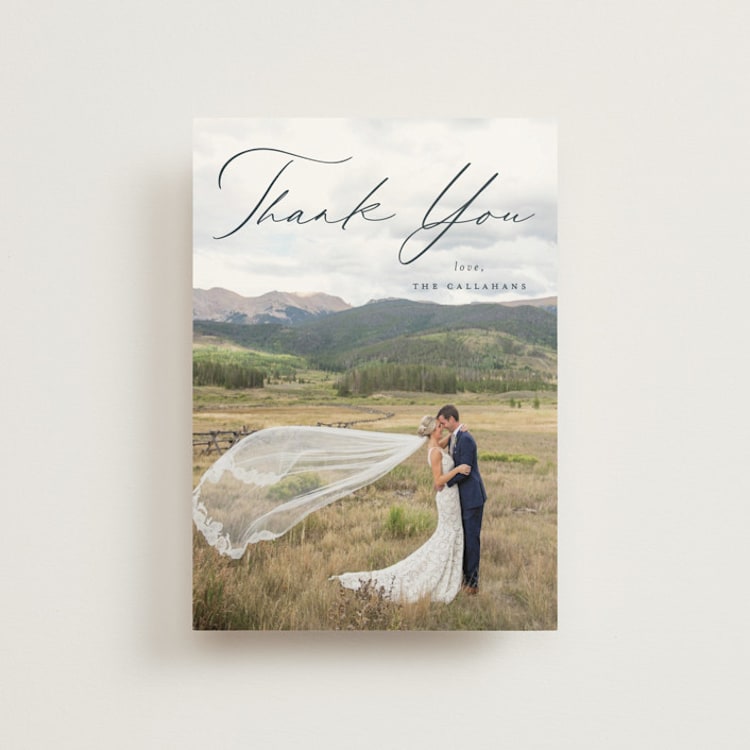 "modern vintage" - Wedding Thank You Postcards in Jade by Emily Betts - Front