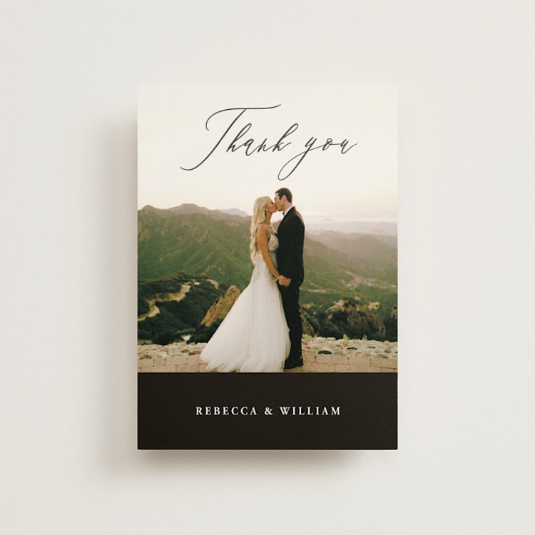 "We Do" - Wedding Thank You Postcards in Ink by lulu and isabelle - Front