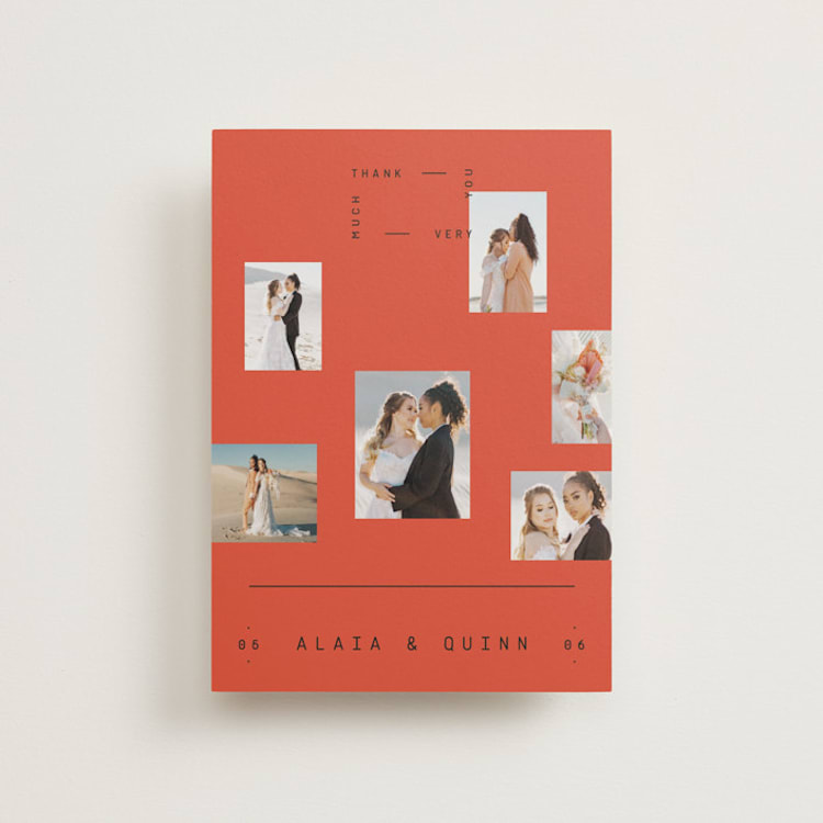 "Alaia" - Wedding Thank You Postcards in Verona Sunset by Blustery August - Front