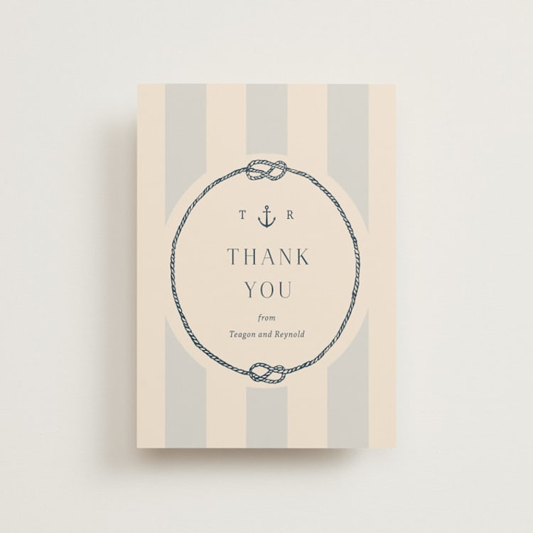 "nautical nuptials" - Wedding Thank You Postcards in Sea Breeze by Rebecca Durflinger - Front