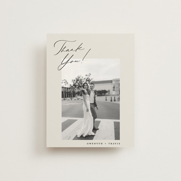"kinkaid" - Wedding Thank You Postcards in Ivory by Carolyn Nicks - Front