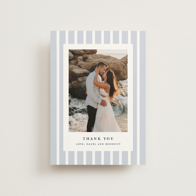 "melihrolo" - Wedding Thank You Postcards in Powder Blue by chocomocacino - Front