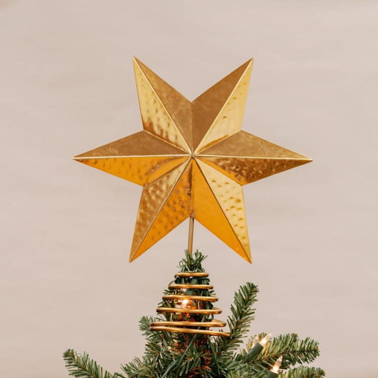 Large Gold Star Tree Topper by Aahlada Chennupati
