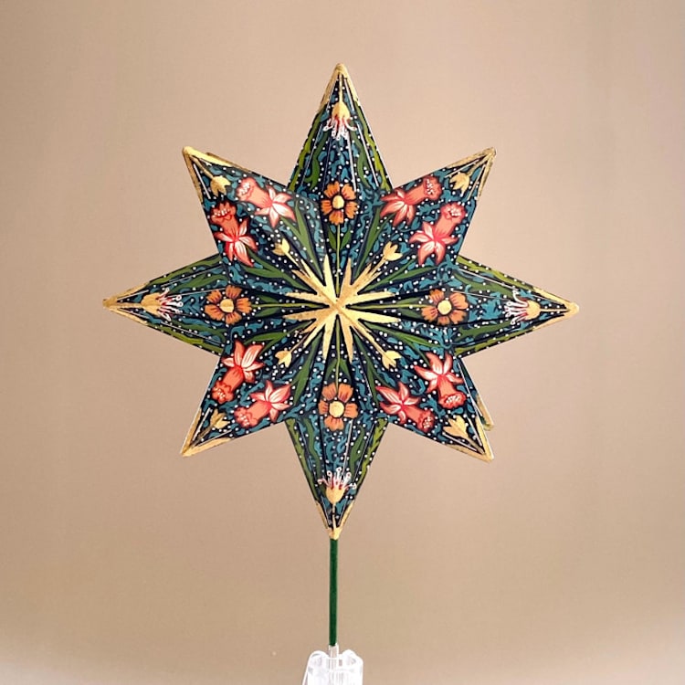 "Honeysuckle Tree Topper" - Tree Toppers in multicolor by Emily Morris