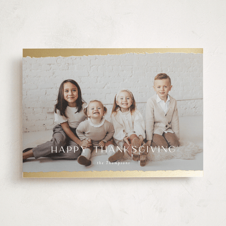 "Edged" - Thanksgiving Cards in Marshmallow by Itsy Belle Studio - Front