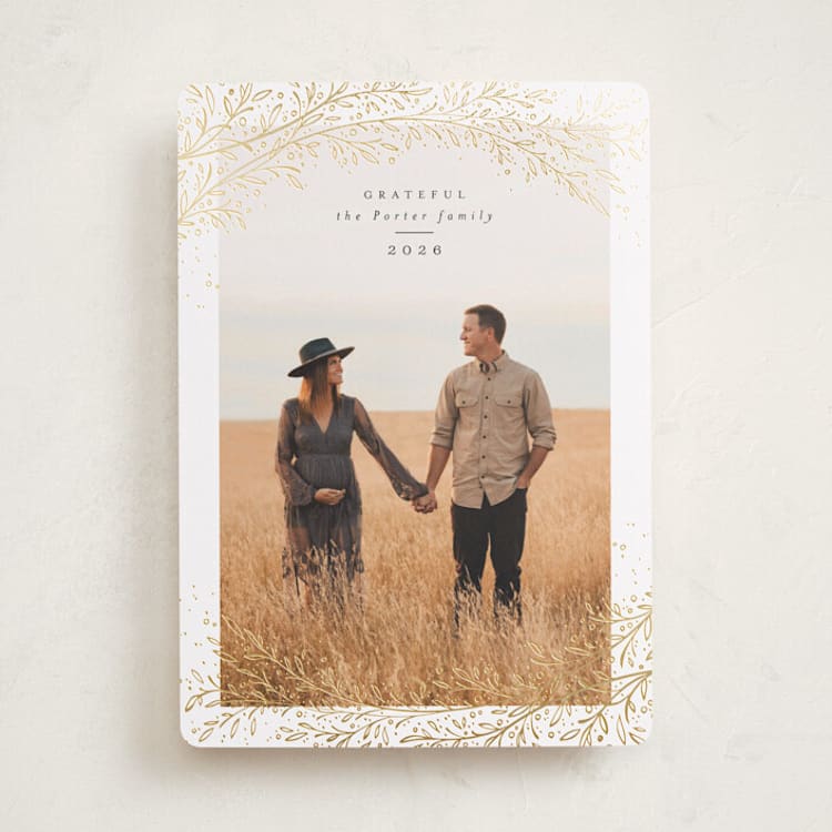 "autumn branches" - Thanksgiving Cards in Pearl by Anastasia Makarova - Front