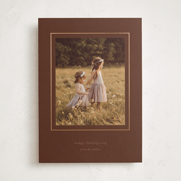 "Timeless" - Thanksgiving Cards in Chestnut by Ani Somi - Front