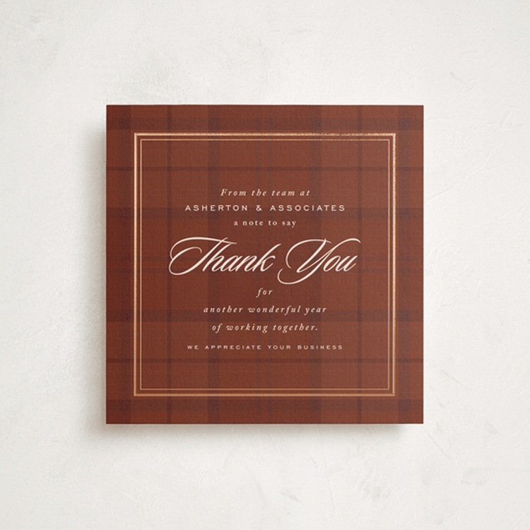 "Classic thanks" - Thanksgiving Cards in Fall Leaves by Lea Delaveris - Front