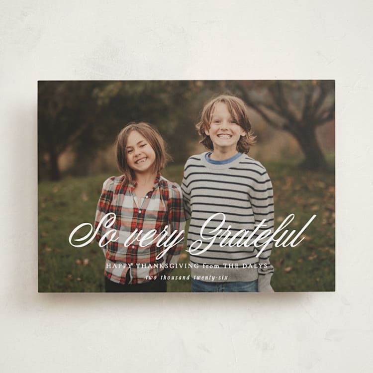 "Simply stated" - Thanksgiving Cards in Mashed Potatoes by Jackie Crawford - Front