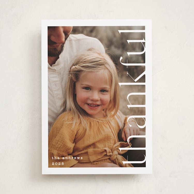 "thankful side" - Thanksgiving Cards in Milk by Liz Conley - Front