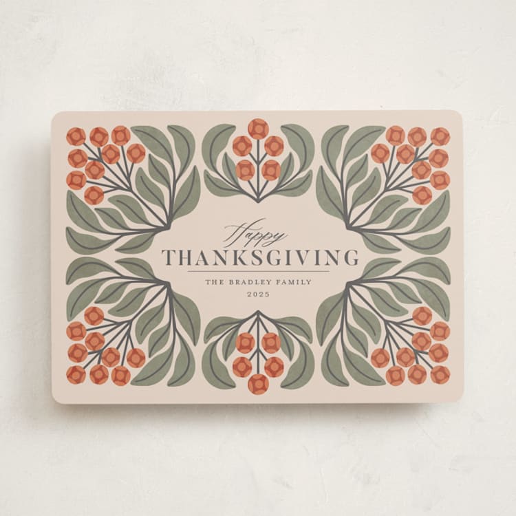 "Persimmon" - Thanksgiving Cards in Bittersweet by Meggy Masters - Front