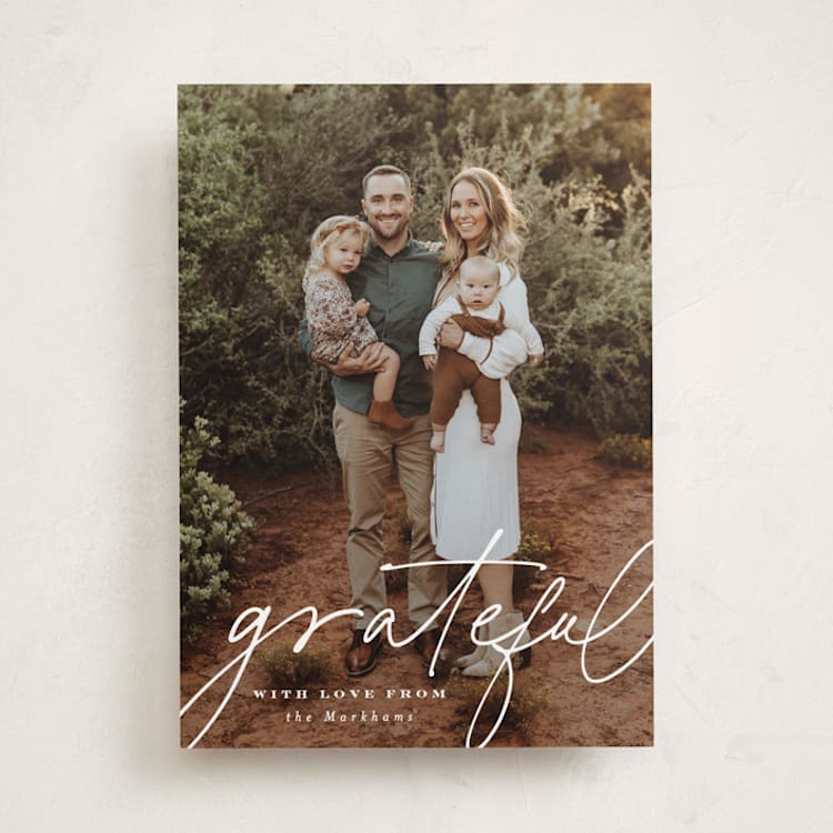 "Thanksgiving Gratitude" - Thanksgiving Cards in Pearl by Sara Hicks Malone - Front