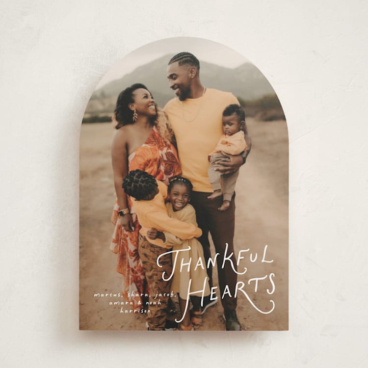 "Our Thankful Hearts" - Thanksgiving Cards in Powder by Erin L. Wilson - Front