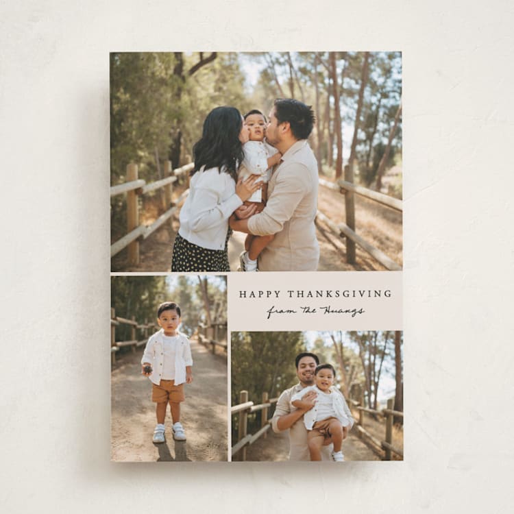 "Modern Simple" - Thanksgiving Cards in Cookie Dough by Brianne Larsen - Front