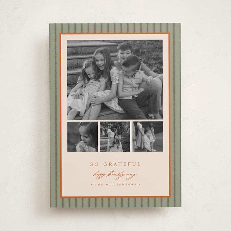"Reynolds" - Thanksgiving Cards in Sage by Amy Kross - Front