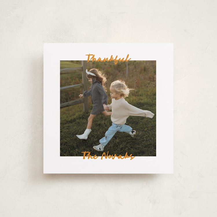 "Merribelle" - Thanksgiving Cards in Tangerine by Jelena Vuletic - Front