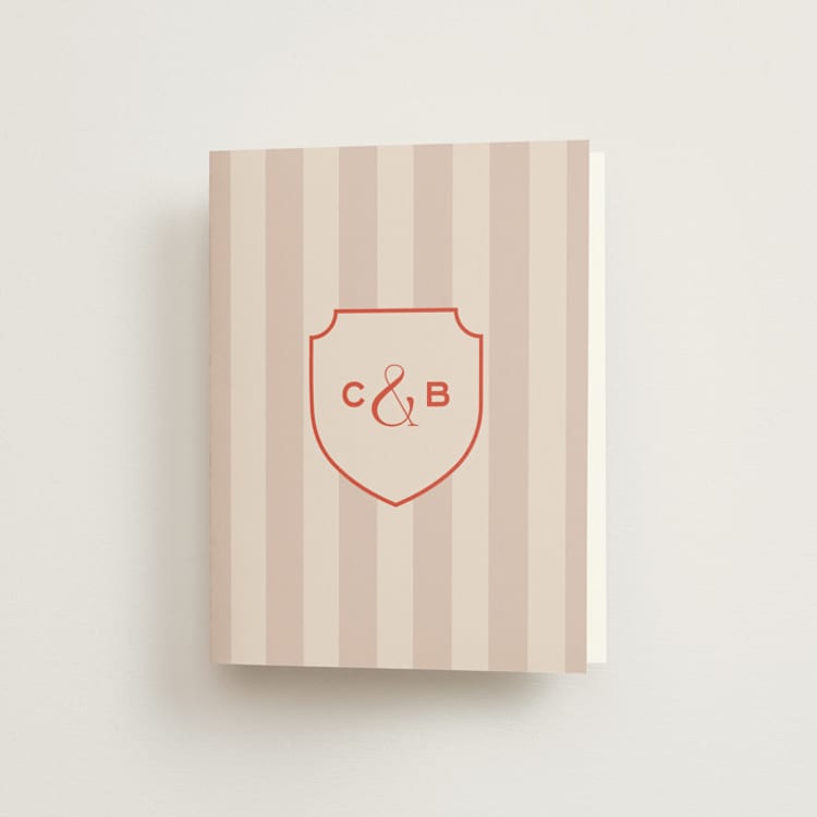 "Racquet" - Folded Wedding Thank You Cards in Verona Sunset by Megan Davis - Front