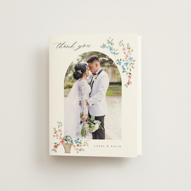 "Disney's Once Upon In a Dream" - Folded Wedding Thank You Cards in Spring by Petra Kern - Front