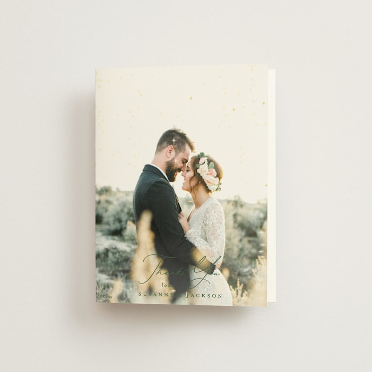 "New Orleans from Disney's Princess and The Frog" - Folded Wedding Thank You Cards in Mystic by Phrosné Barwood - Front