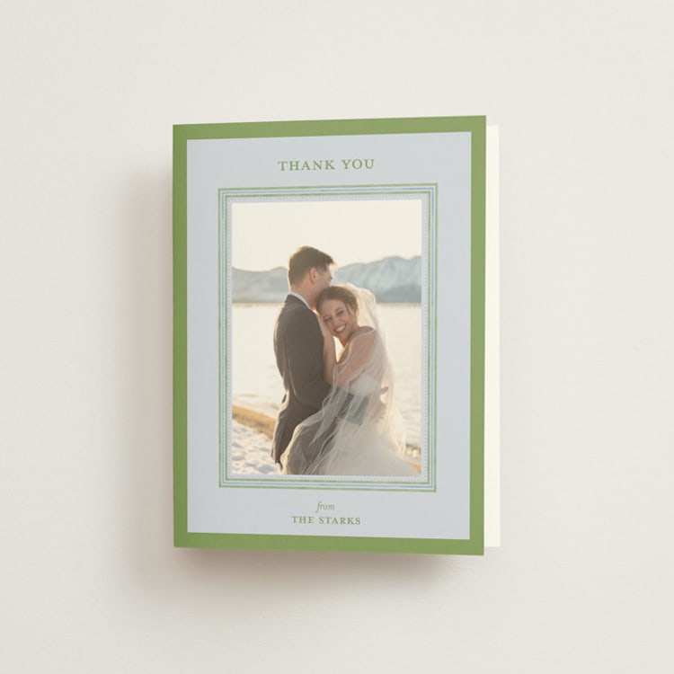 "Hydrangea Vines" - Folded Wedding Thank You Cards in Coastal by Madhvi Samimi - Front