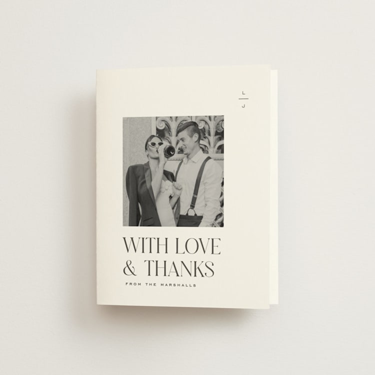 "Clarity" - Folded Wedding Thank You Cards in Diamond by Heather Cairl - Front