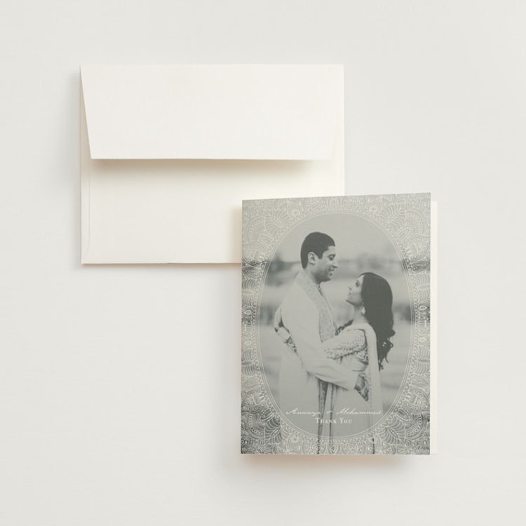 "Extravagant" - Folded Wedding Thank You Cards in Natural by Jessie Steury - Front