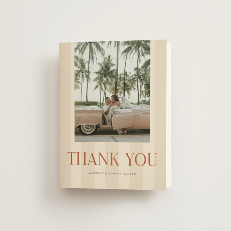 "Ambrosial" - Folded Wedding Thank You Cards in Butter by Pixel and Hank - Front