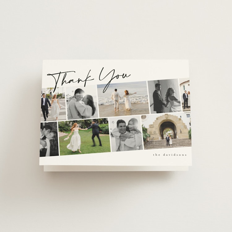 "Highlights" - Folded Wedding Thank You Cards in Snow by Iveta Angelova - Front
