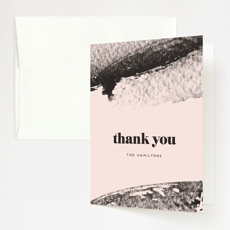 "Vignette" - Folded Wedding Thank You Cards in Cosmopolitan by silverscreen studio - Front